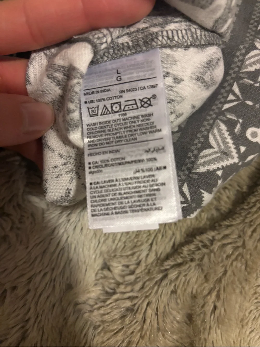 Old Navy 100% cotton fair isle large pajama pants